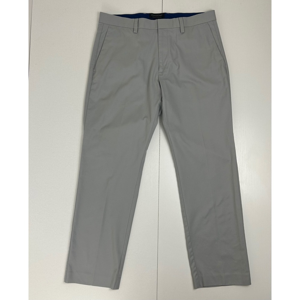 Banana Republic Chinos Mens 34x29 Grey Non Iron Tailored Slim Fit Dress Pants
